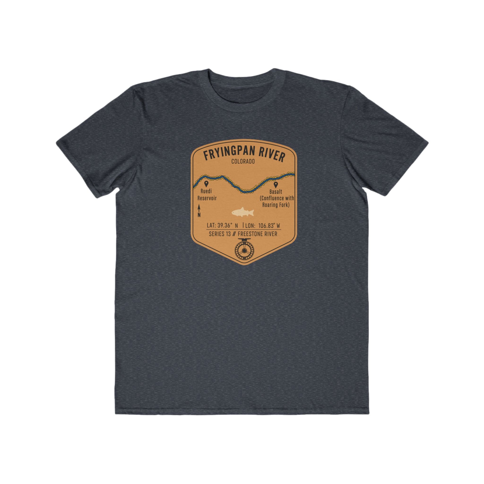 Fryingpan River Fishing Patch Tee | Trout Fly Rod Angler Shirt