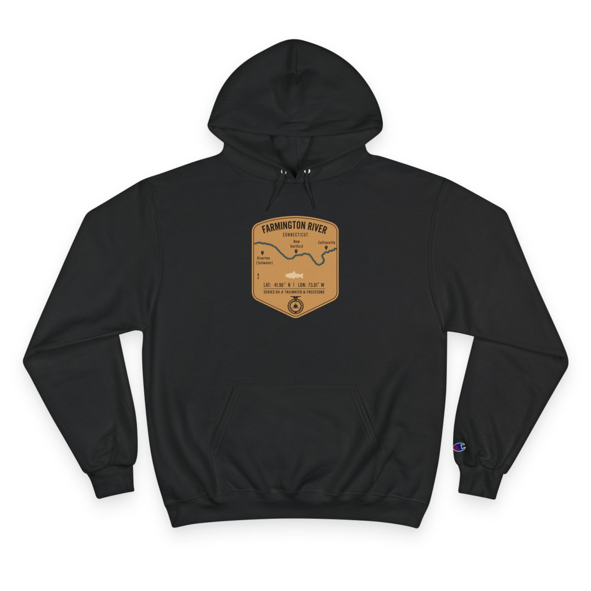 Farmington River Patch Graphic Hoodie | Outdoor Adventure