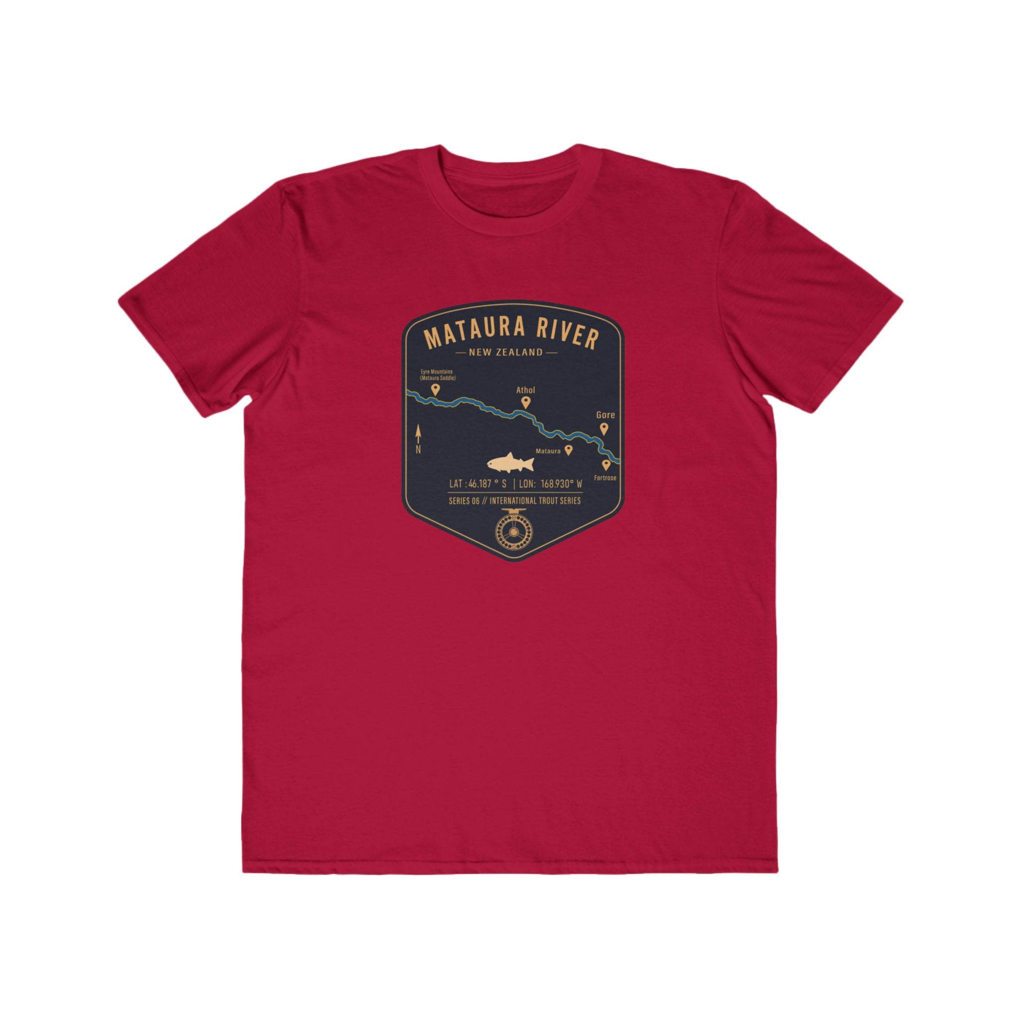 Global Series - Mataura River New Zealand Patch Tee | Trout Fly Rod Angler Shirt