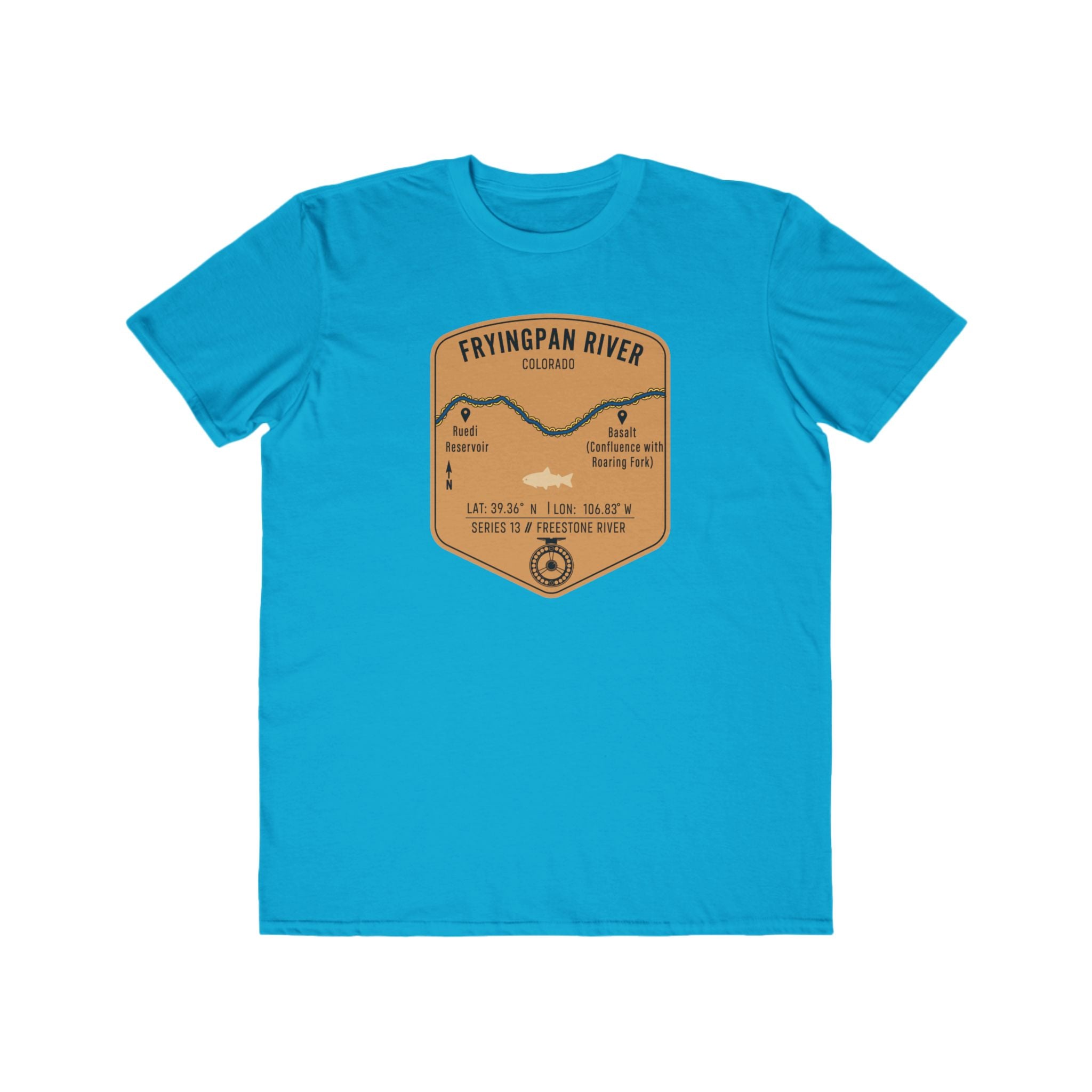 Fryingpan River Fishing Patch Tee | Trout Fly Rod Angler Shirt
