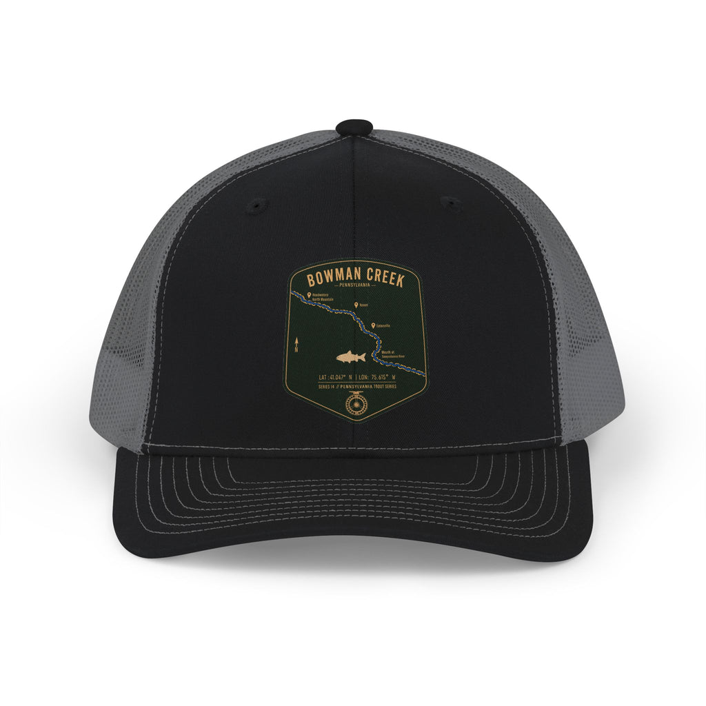 Bowman Creek PA patch Snapback Cap | trout, fly fishing design