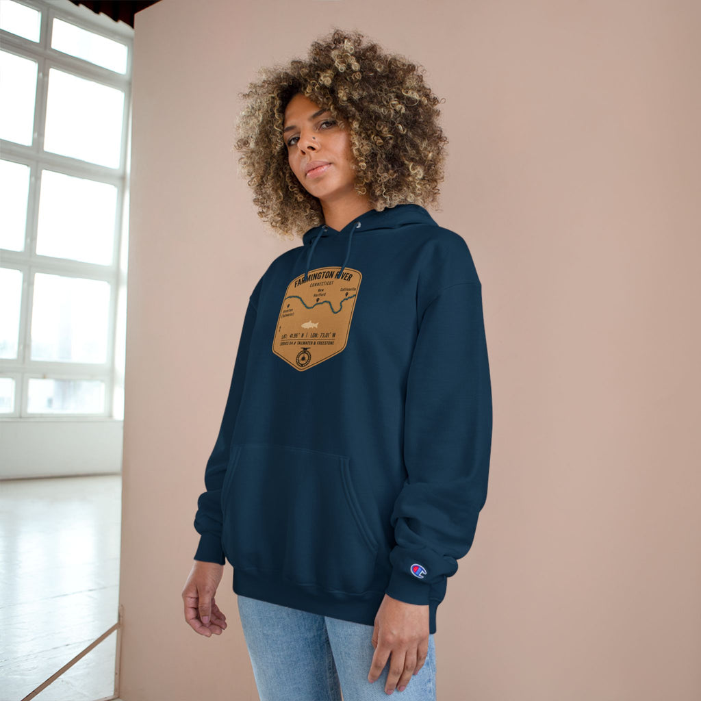 Farmington River Patch Graphic Hoodie | Outdoor Adventure