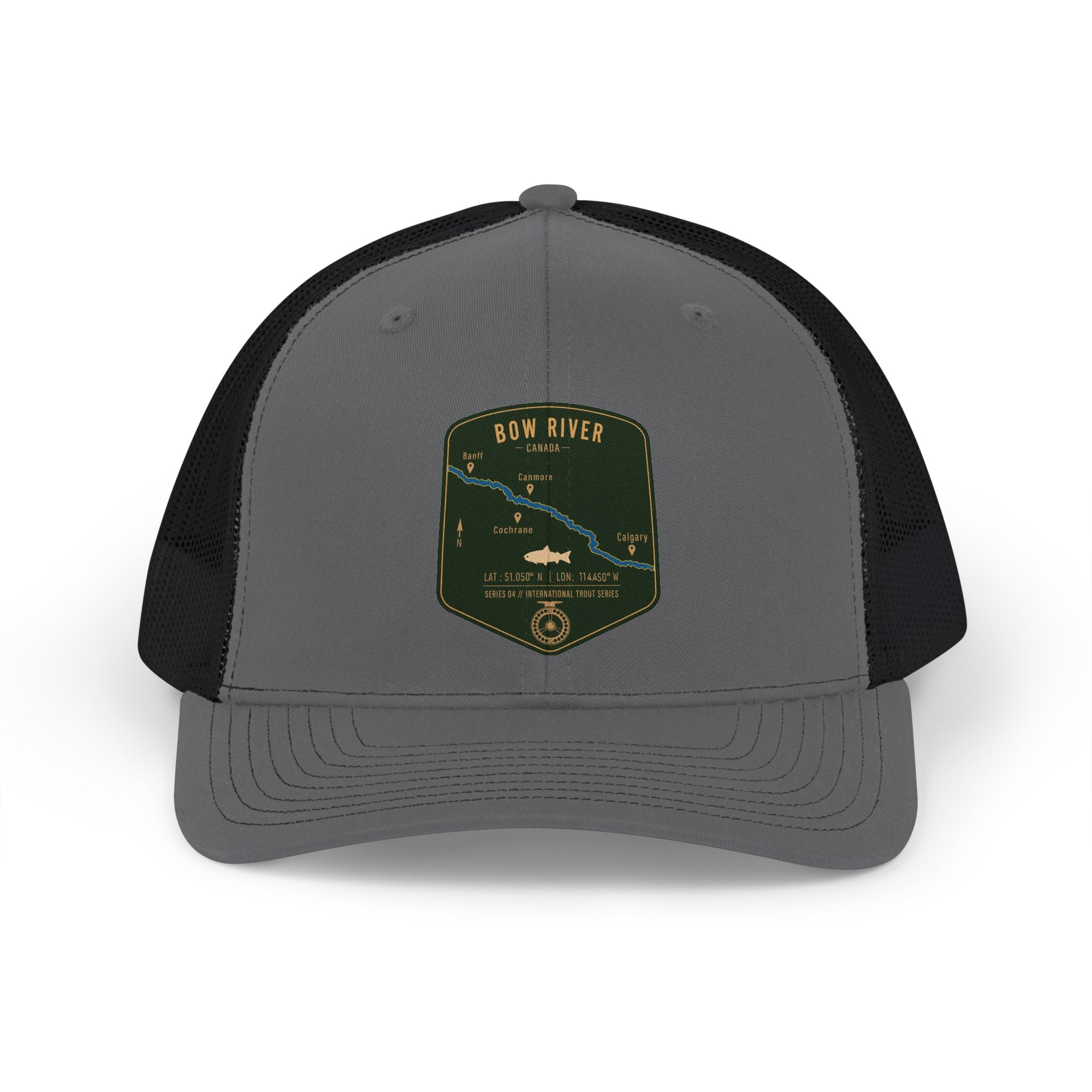 Global Series - Bow River Canada patch Snapback Cap | trout, fly fishing design